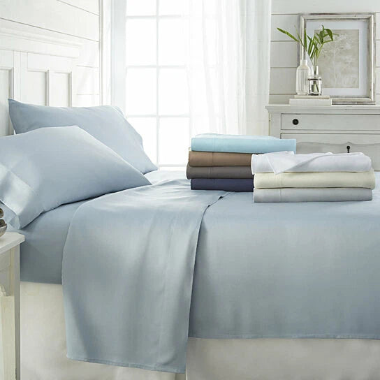 Premium Bamboo 4 Piece Sheet Set 2200 Series Silky Soft Cooling Bed Sheets Wrinkle Resistant