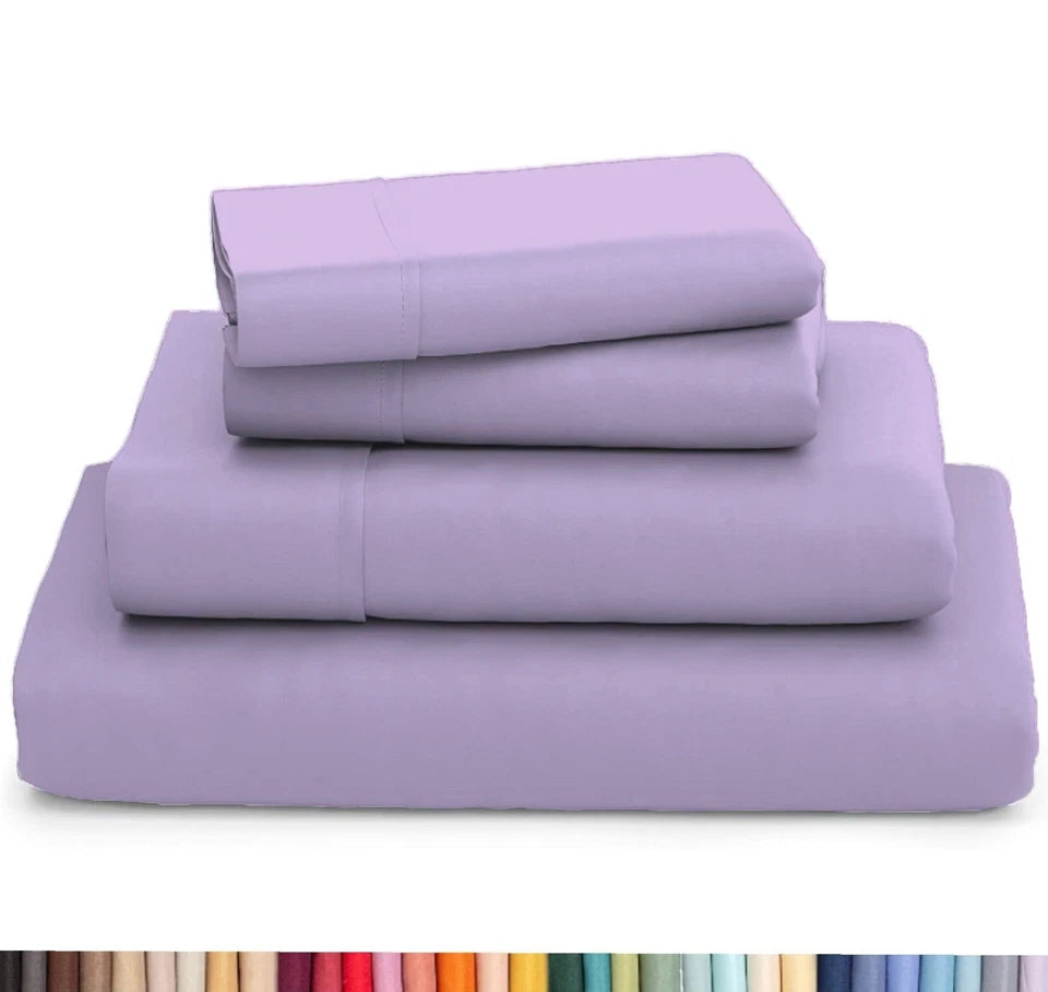 Premium Bamboo 4 Piece Sheet Set 2200 Series Silky Soft Cooling Bed Sheets Wrinkle Resistant