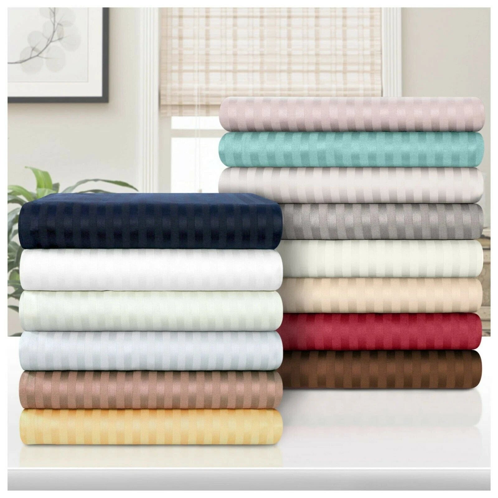 Queen 1000 Thread Count Egyptian Cotton Sheet Set 4 Piece Luxury Hotel Quality Deep Pocket Bed Sheets